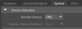 Primary tabs in Render Settings