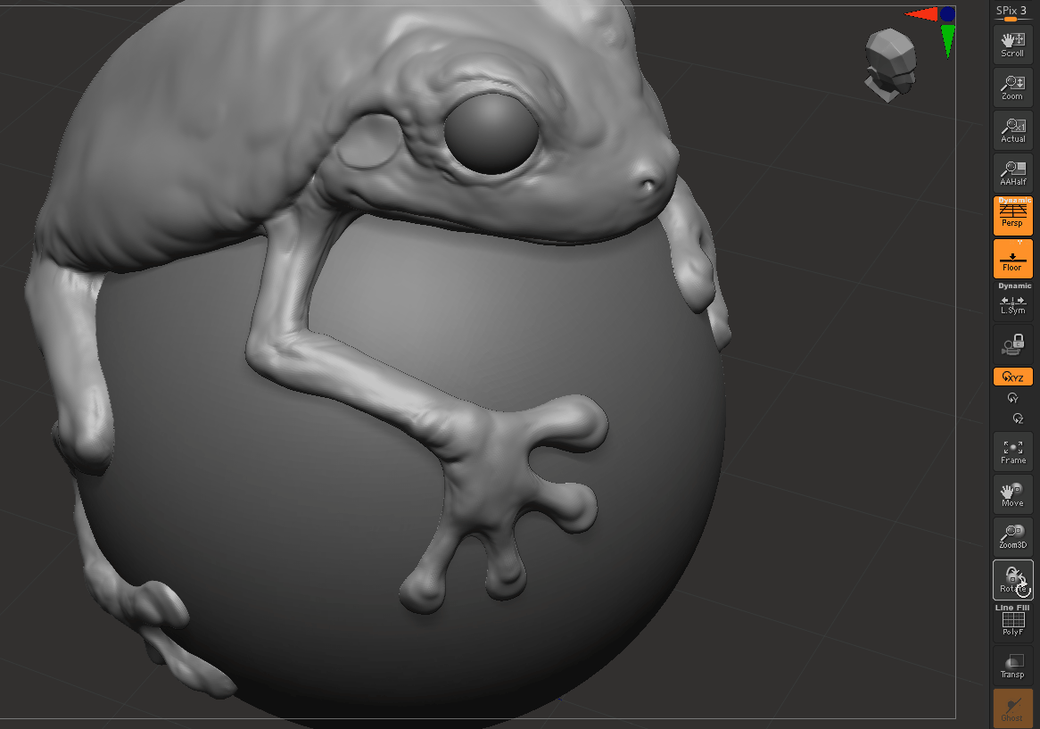 Displaying topology of your sculpt.