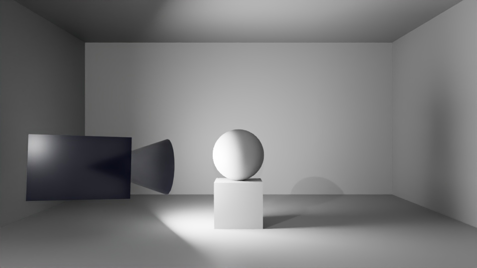 Using a small light to create an extremely soft shadow.