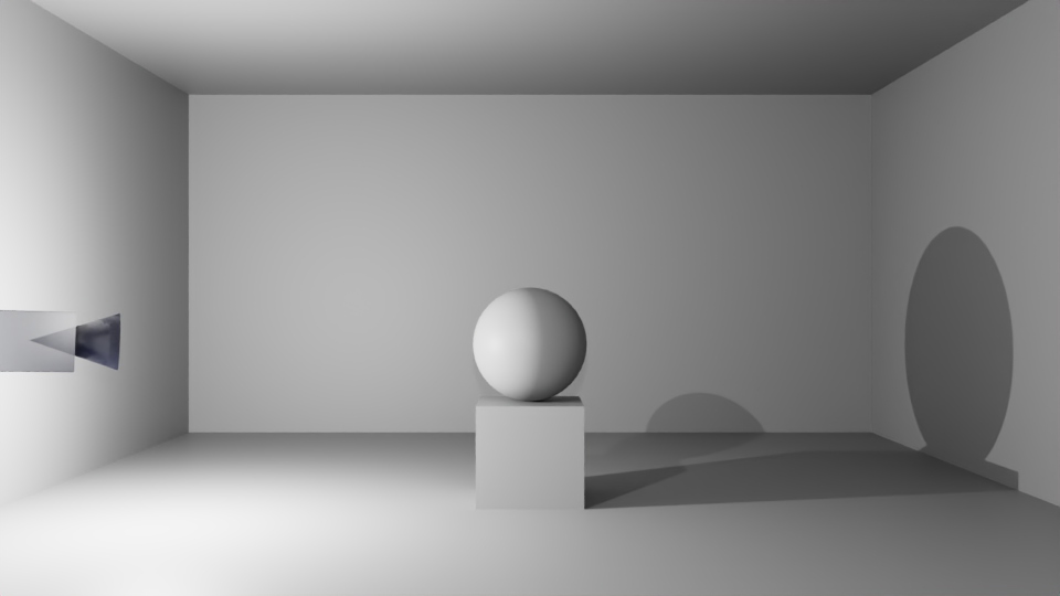 Using distance to create a medium-sized shadow.