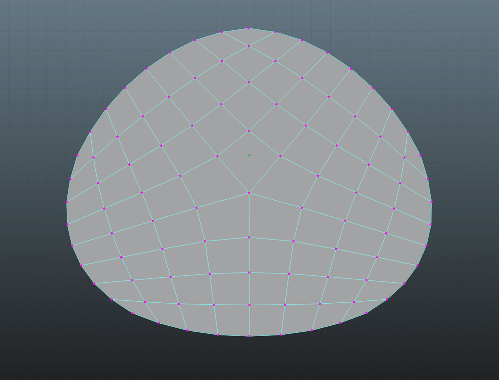 Examle of how an e-pole (5 incoming edges) affects edge flow.